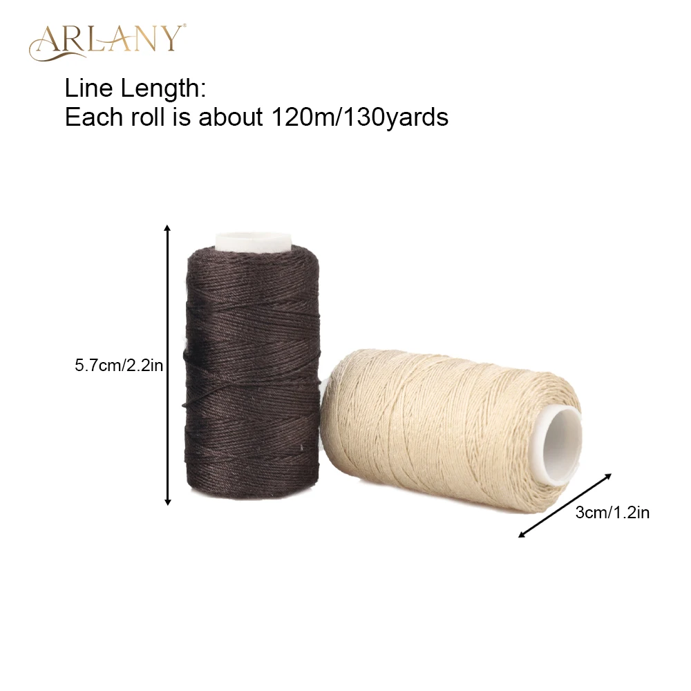 Professional Hair Extensions Weaving Thread 130 yards/roll Polyester Bonded Sewing Wefting Wiging Tool Salon Barber Accessories