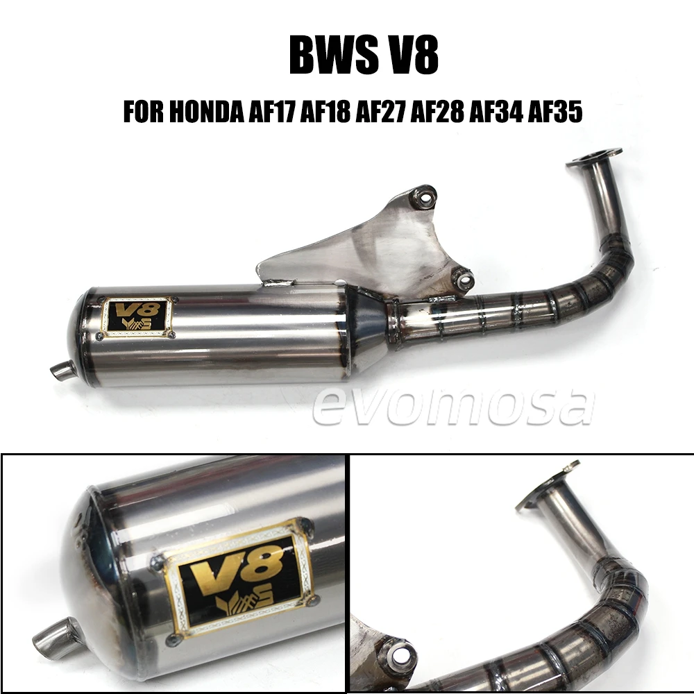Motorcycle V8 exhaust pipe Racing Full Exhaust System universal For HONDA JOG90 DIO V8 ZXV8 DIO26AA DIO 26AA ZX26AA BWS V8 AF
