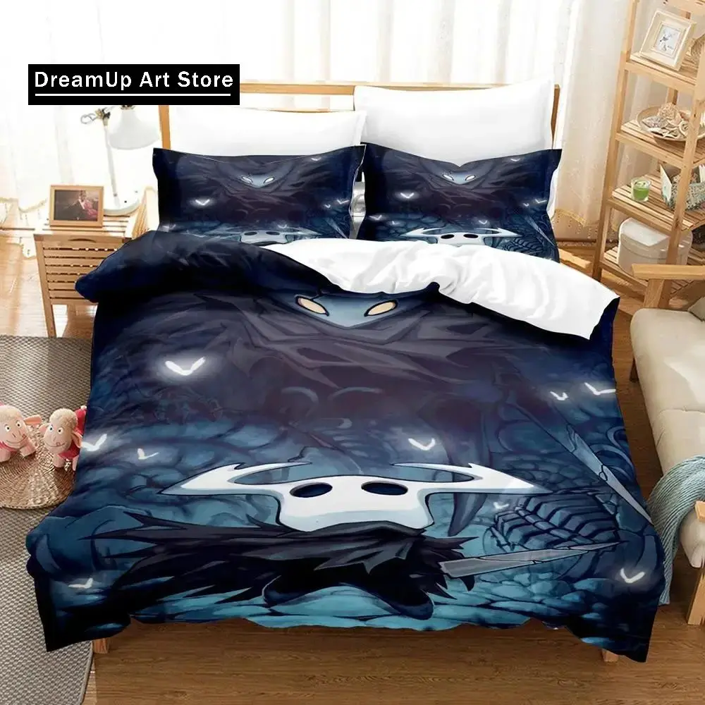 Anime Game Hollow Knight Bedding Set Duvet Cover Bed Set Quilt Cover Pillowcase Comforter king Queen Size Boys Adult Bedding Set