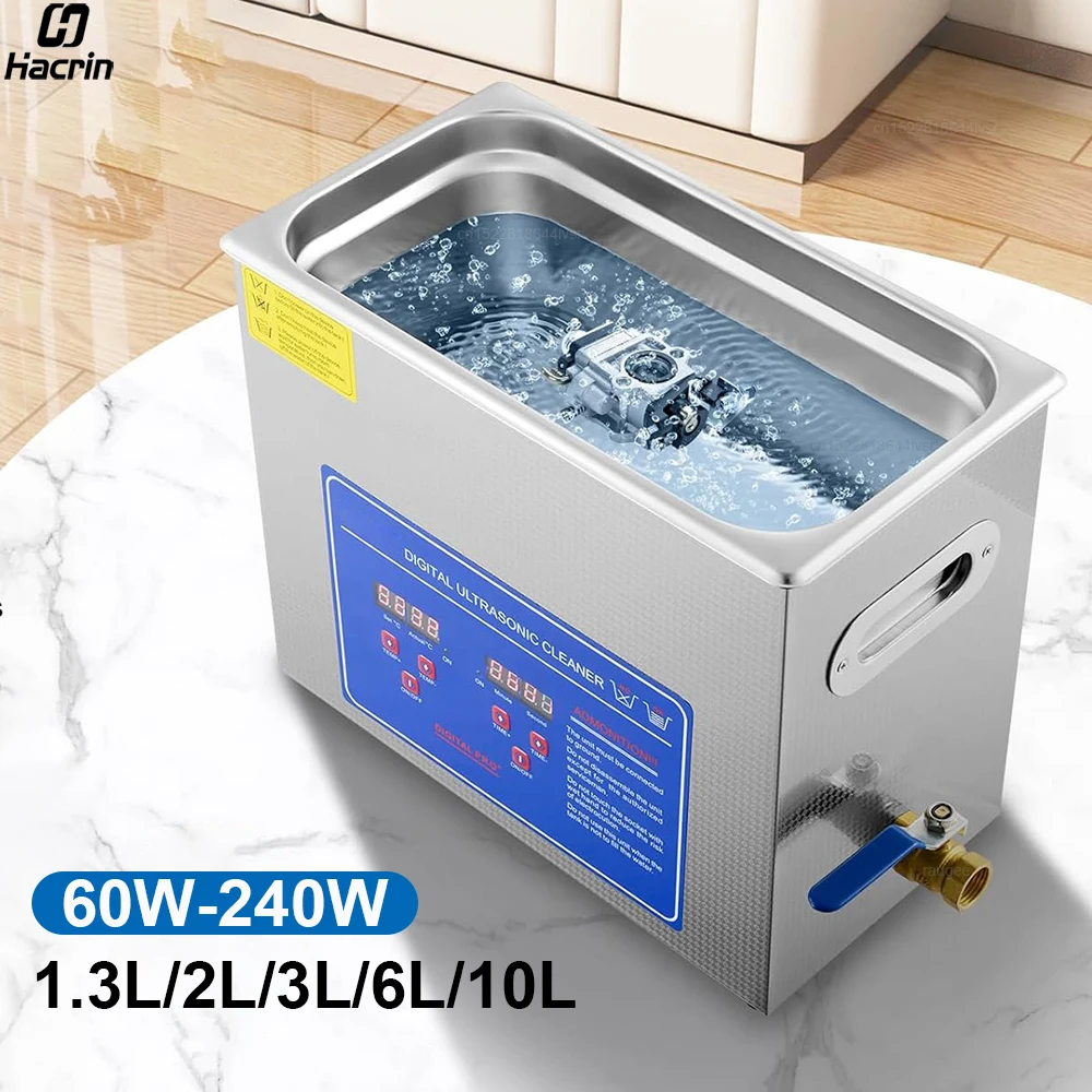 2L 3L 6L 10L Ultrasonic Cleaner Heated Ultrasound Cleaning Machine Heated Ultrasonic Washing Bath for Glasses Jewelry Tool Parts