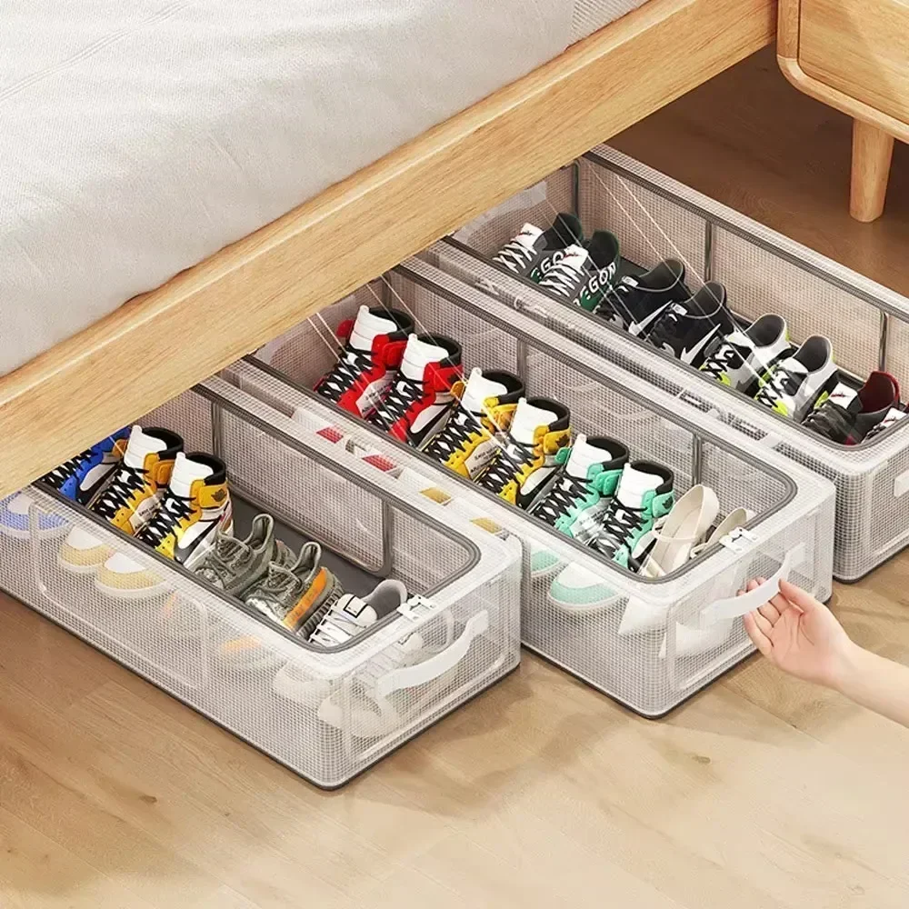 

Складные сумки для хранения обуви из ПВХ, портативная компактная обувь большой емкости, пыленепроницаемая, водонепроницаемая, прозрачная коробка для хранения