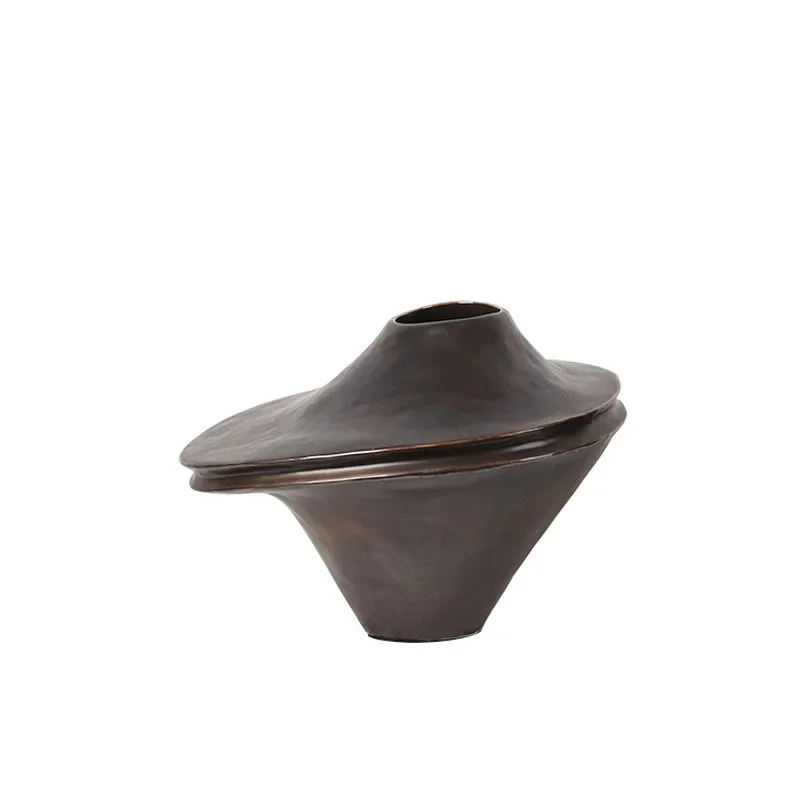 مزهرية سيراميك أصلية مصنوعة يدويًا من العصور الوسطى نموذج غرفة الفندق سطح المكتب فن تشكيلة زهور