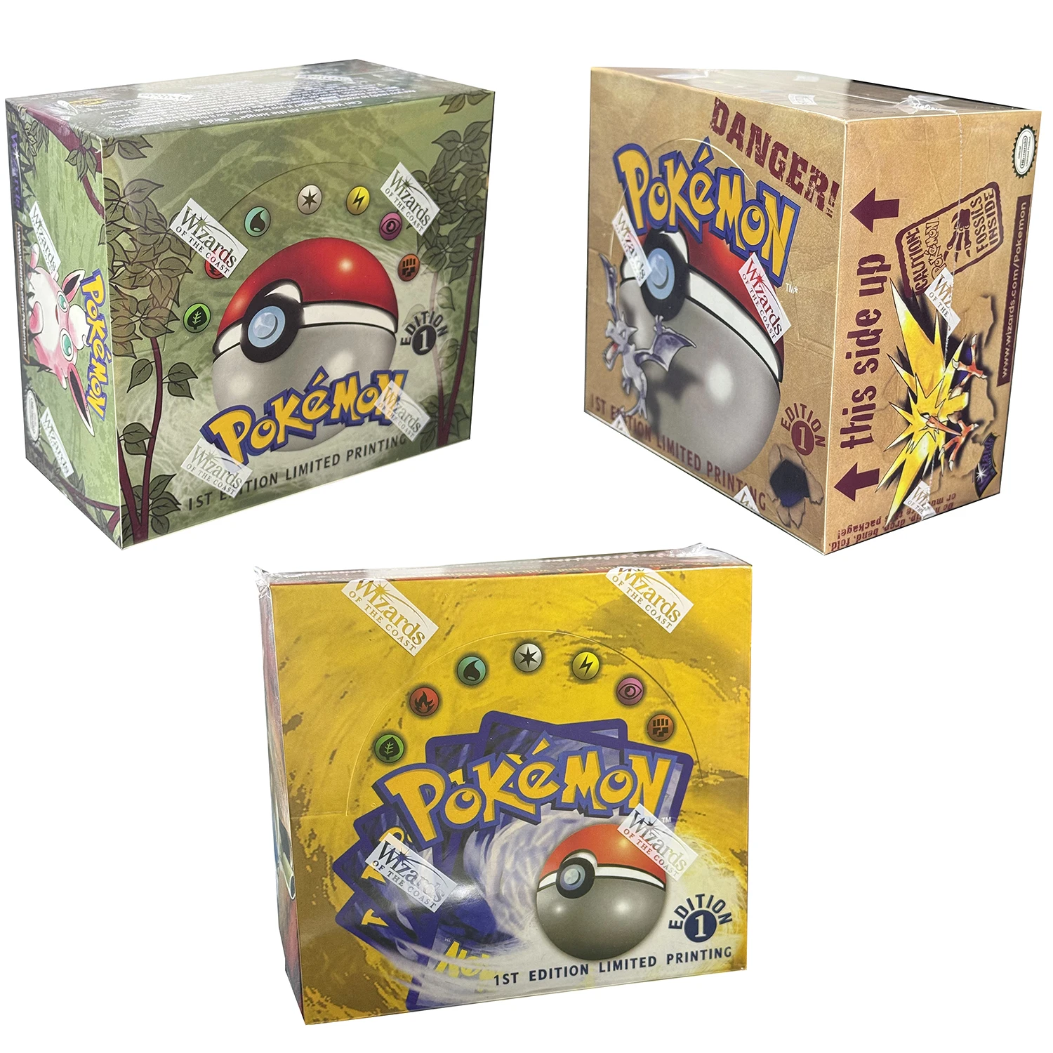 

Набор прокси-карт PTCG 1-го издания, 36 упаковок/коробка, ограниченная серия, базовый набор/Джунгли/Фоссилии, боевые карты PTCG, подарки