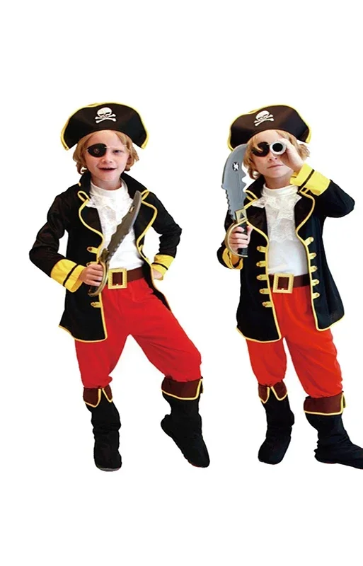 

CosplayCostumes d'Halloween pour enfants, Costume de Pirate pour garçons, ensemble de Cosplay de capitaine Jack pour noël et nou