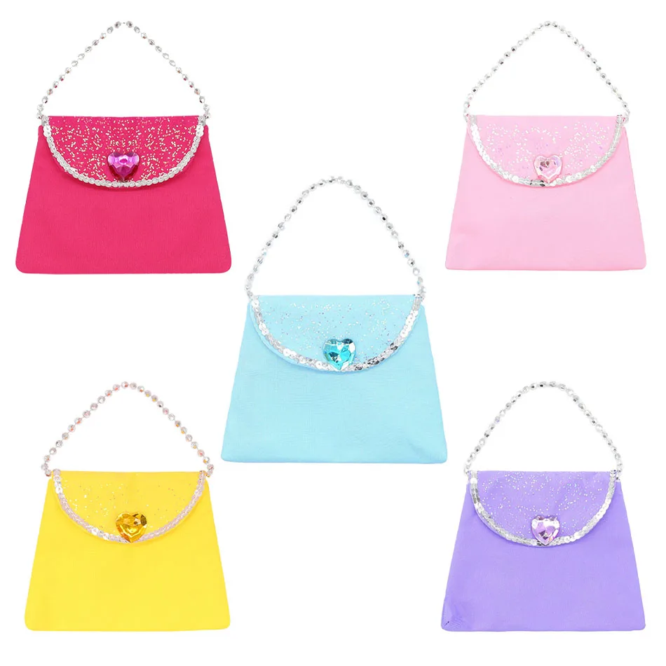 

Милая мини-сумочка принцессы ярких цветов для девочек, креативный детский кошелек для монет, разноцветная сумка с драгоценными камнями для маленьких девочек, сумка для телефона для малышей