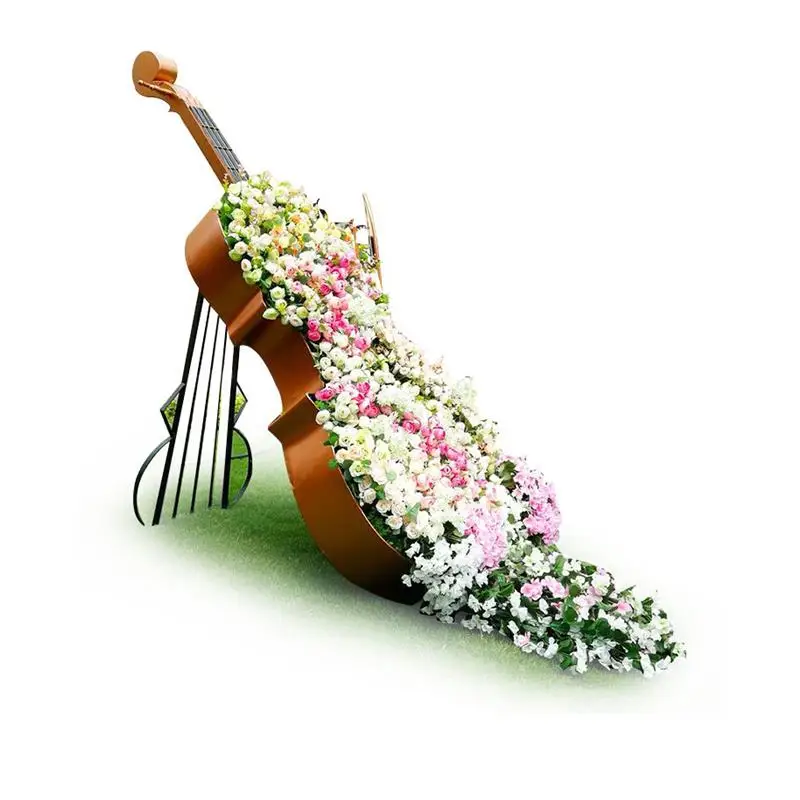 

Outdoor Garden Landscape Garden Lawn, Cello Sculpture Floral Ornament