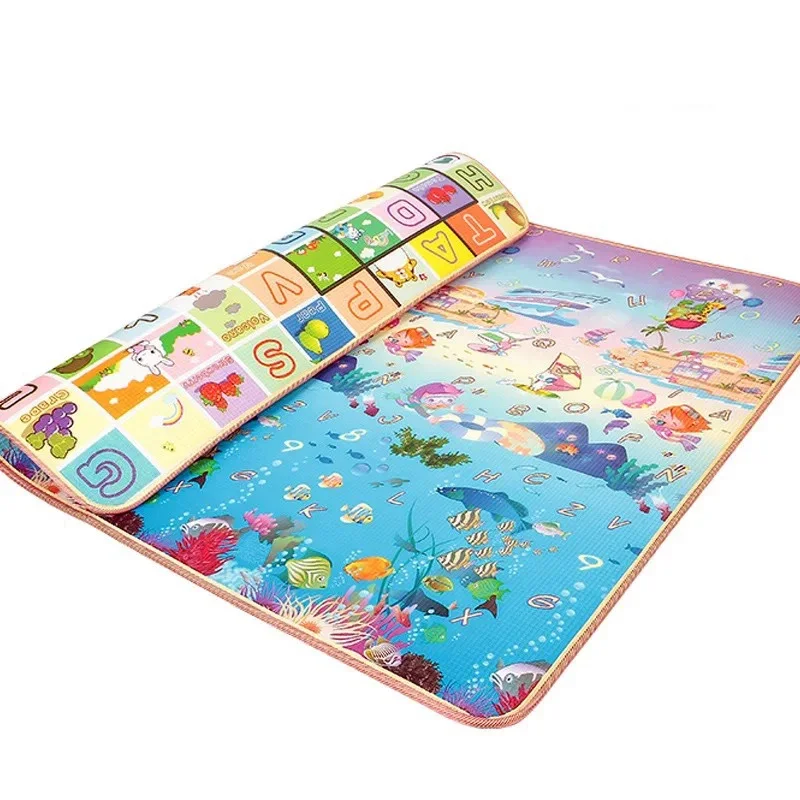 0.5cm Thick Double-Side Cartoon Baby Game Play Mat 200x180cm Newborn Crawling Pad Foam Carpets Kids Puzzle Educational Toy