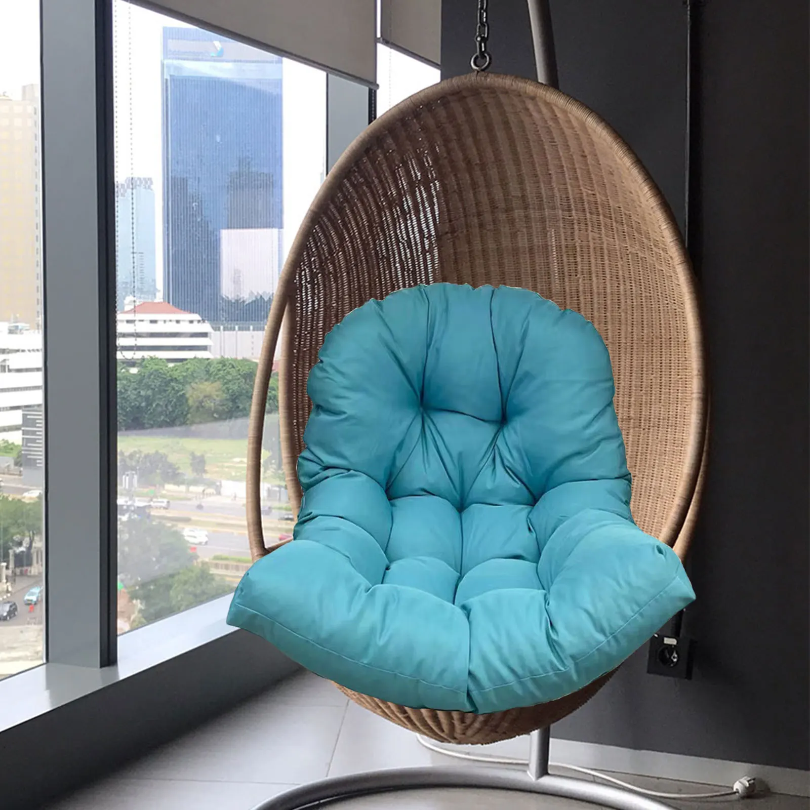 Hanging Egg Chair Cushion Breathable Hanging Relax Cushion Outdoor Chair Seat Cushion for Patio Decoration Household Yard Garden