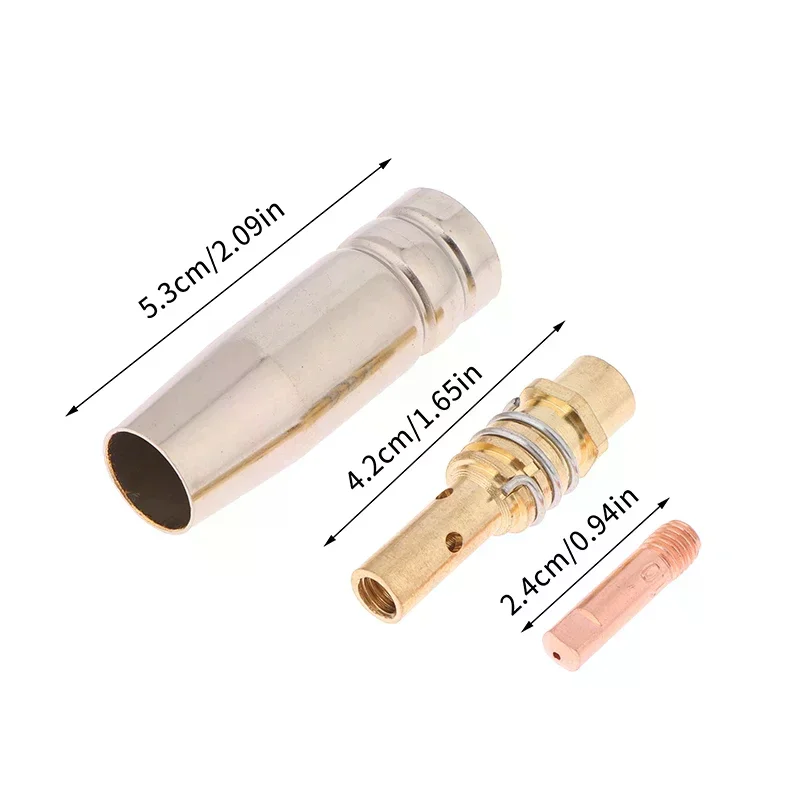 11Pcs/set 8/9/10mm Pelindung Nozel Ujung Kontak Obeng Las MIG/MAG Perlengkapan Obeng Las 15AK Alat Solder