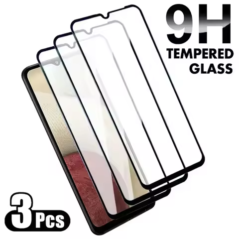 3PCS Full Cover Tempered Glass for Samsung Galaxy A01 A02S A03S A04 A04S A8S F22 F42 F52 F53 9H Screen Protector Protective Film