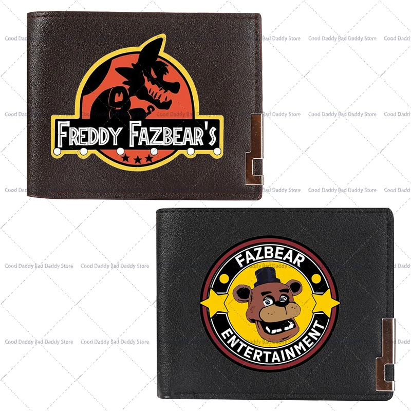 Cartoon Anime Fnaf Figure Printed Coin Purses Convenient Moneybag Five Night At Freddy Cardholder Portable Storage Short Wallets-image