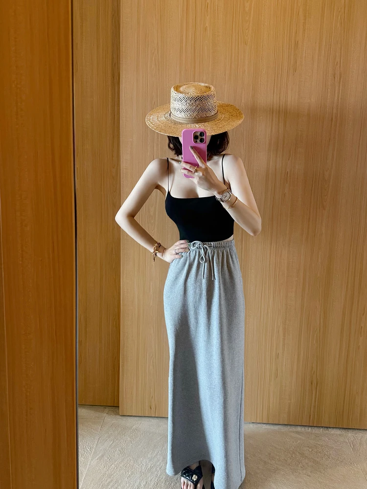 

ZOWZOW Precision Spun Tead Strapl Neline Women's Tank Top Sweet Sle Loose Fit Nylon Spandex Color Summer 2025