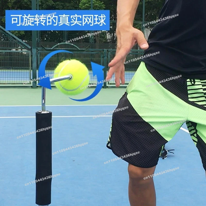 New Portable Rotary Tennis Trainer, Front and Backhand Swing Trainer, Volley Cutting Service Assist