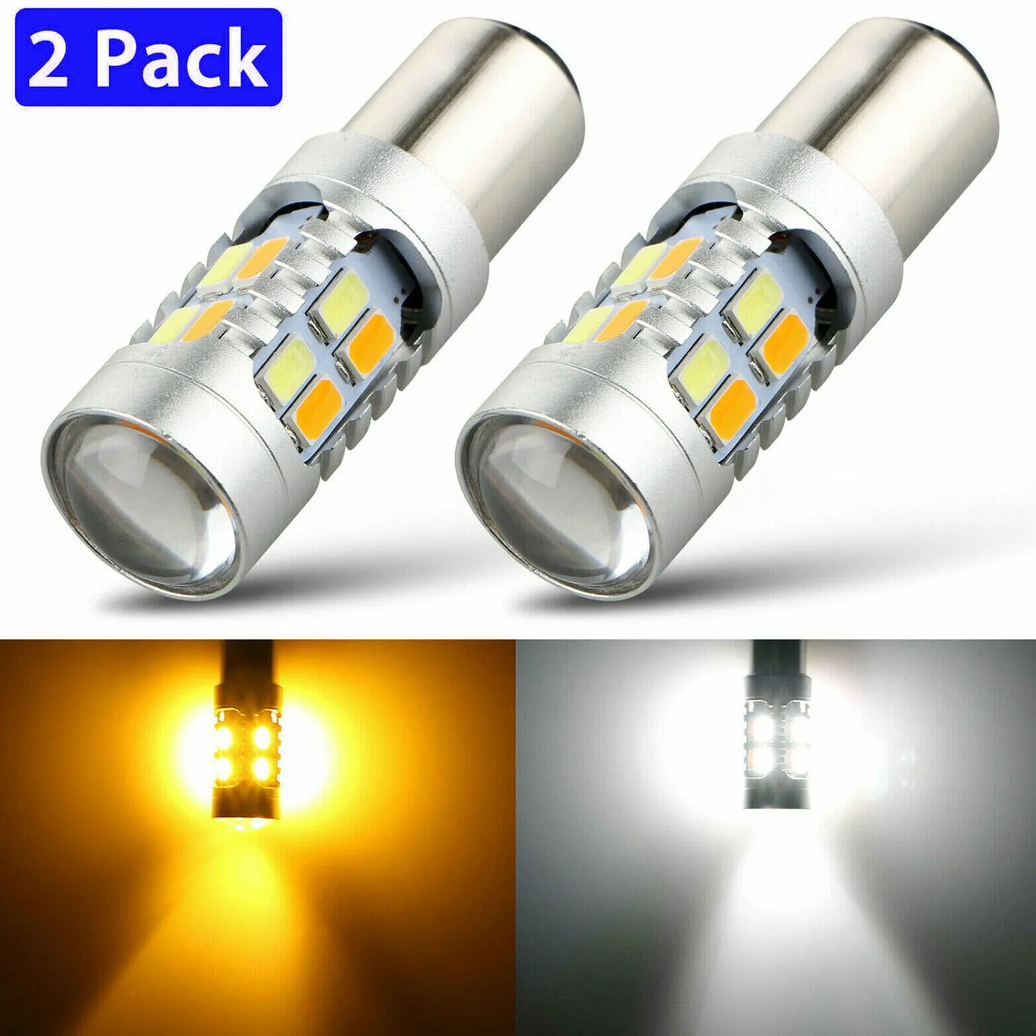 1157 BAY15D 5630 5730 20 SMD White Amber Foldback LED Bulb Turn Signal Light 12V