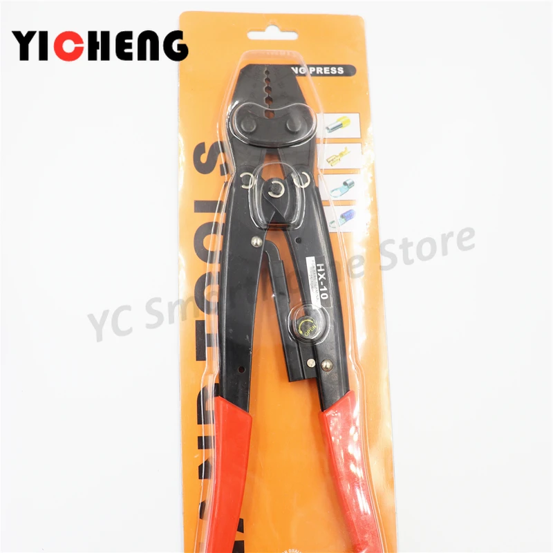 Tool HX-10 ratchet terminal crimping pliers effort type insulated electrician crimping pliers for terminal 1.5-10mm2 crimping