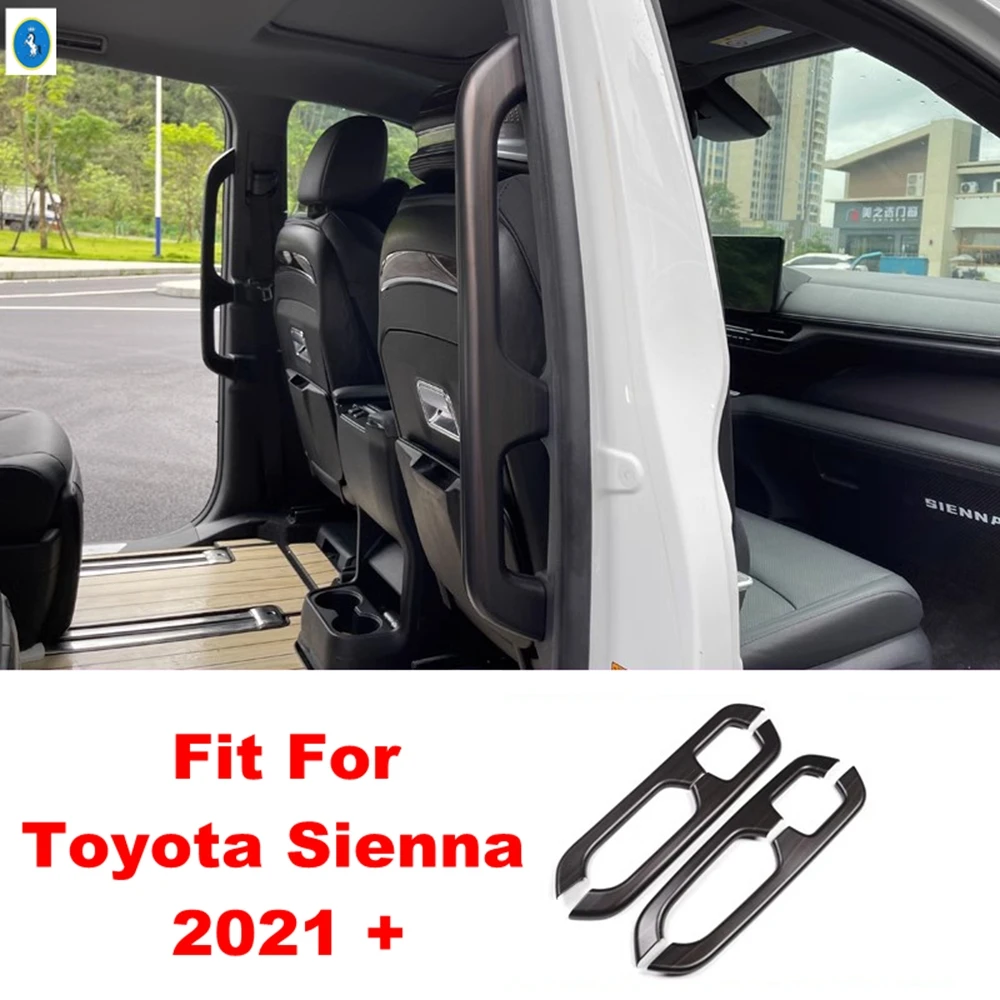 

4Pcs For Toyota Sienna 2021 2022 2023 2024 2025 Car Inner Rear Door Armrest Trim Cover ABS Decoration Accessories Frame Stickers