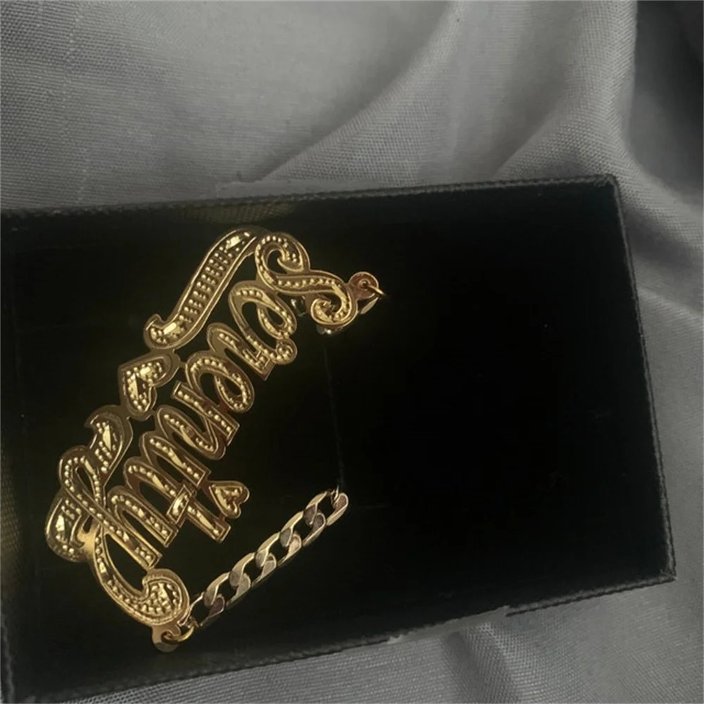 Imagem -03 - Colar Personalizado 3d Nameplated para Homens e Mulheres Nome Personalizado Jóias de Aço Inoxidável Pingente de Dupla Camada Presentes