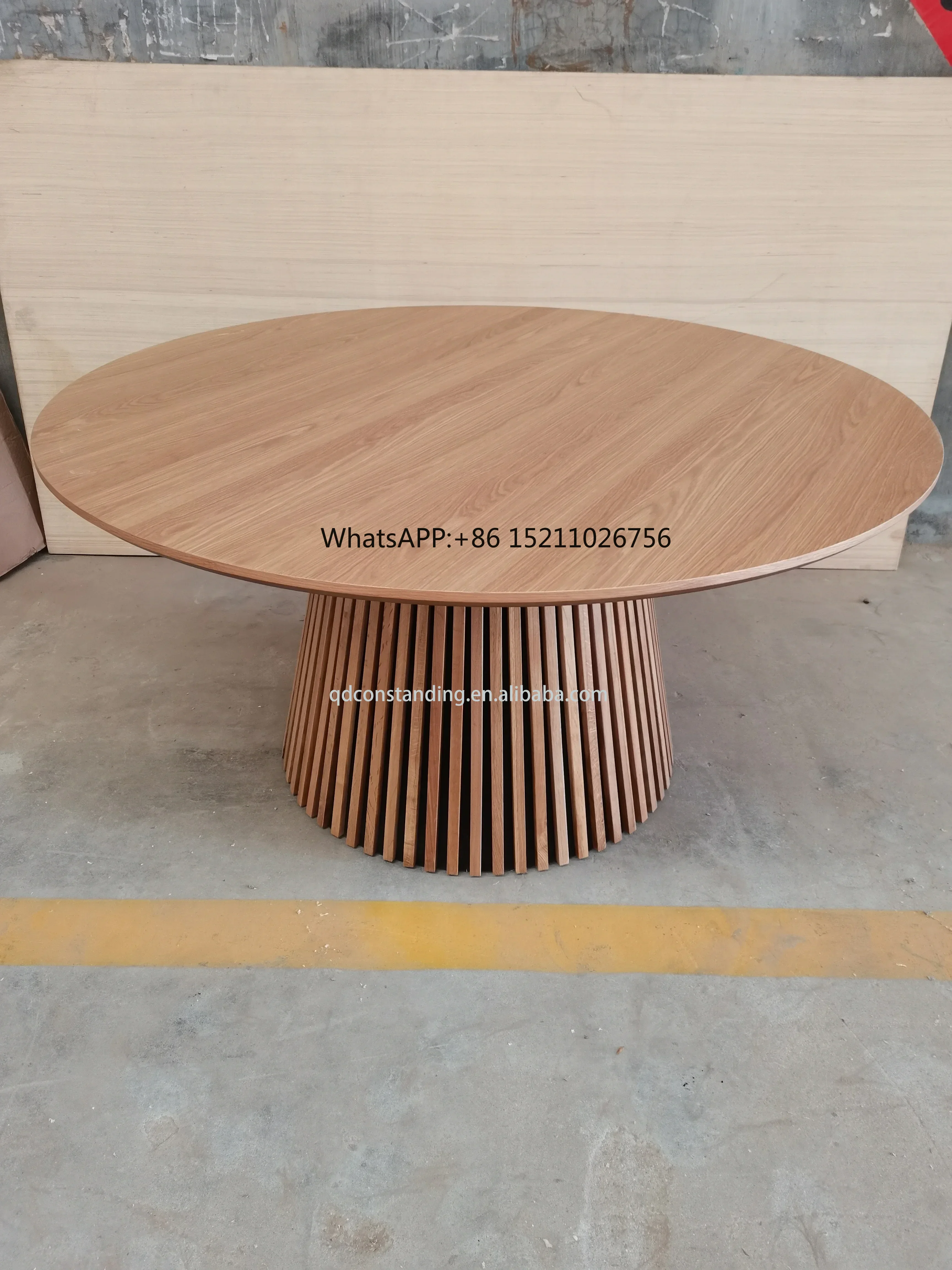 OEM ODM Factory Wholesale High Quality Living room Nordic Luxury Wooden Round Modern Smart coffee Table