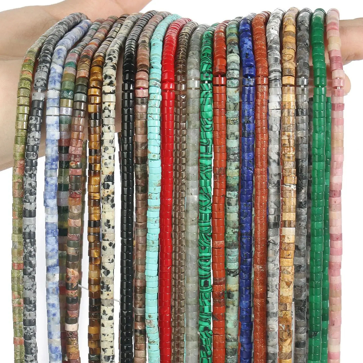 Natural Gem Stone Cylinder Tube Beads Handmade DIY Woman Bracelet Necklace Loose Spacer Beads For Jewelry Making DIY Accessories