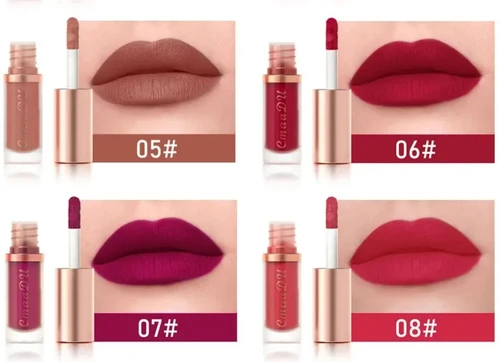Imagen 2 del producto CmaaDu 12 colores de larga duración Lip Sense Color maquillaje barras de labios impermeables brillo de labios de terciopelo mate