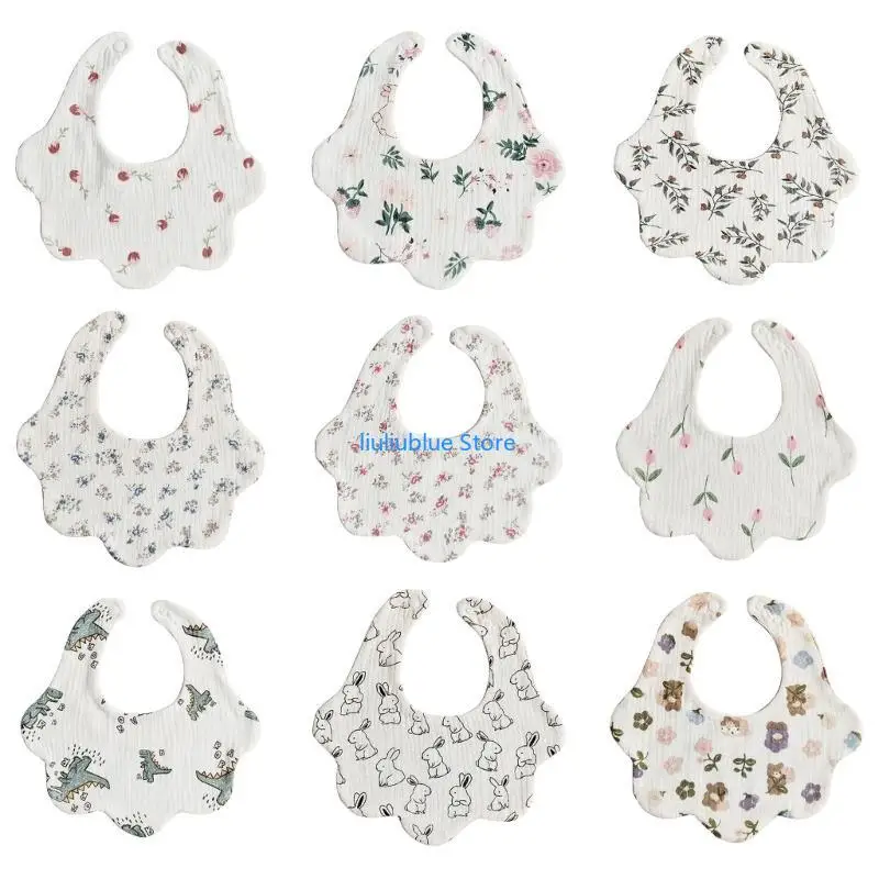 

Drooling Bib Saliva Towel High-absorbent 0-2 Year Infant Teething Bibs Essential 62CF