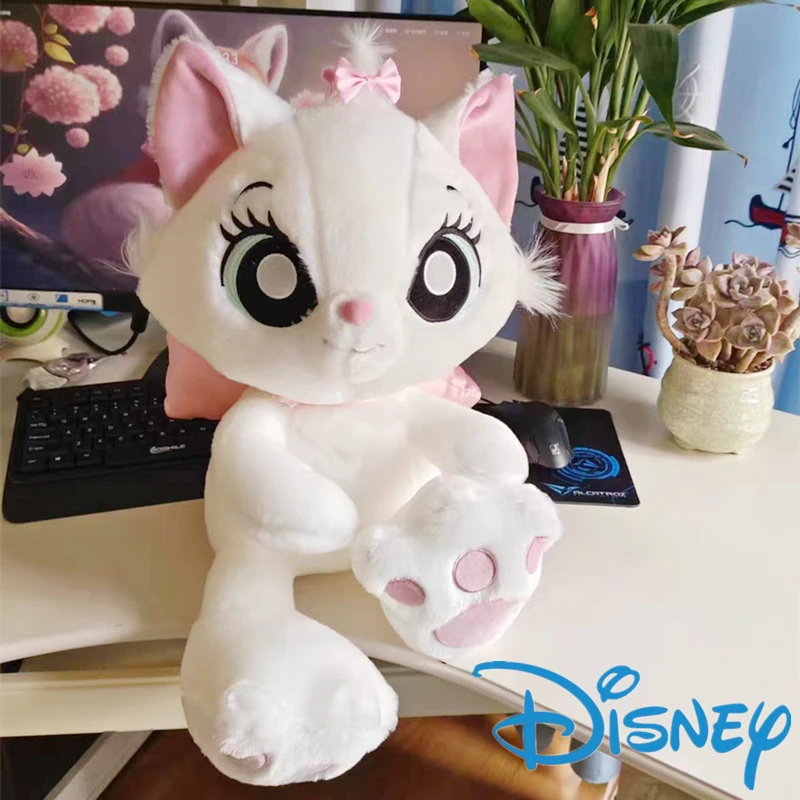 New 35~80cm Disney Marie Cat Kawayi Anime Cat Plush Stuffed Animals Throw Pillow Toys Room Decorate For Children Birthday Gift