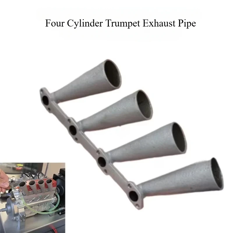 CISON Exhaust Pipe Four Cylinder Trumpet Exhaust Pipe