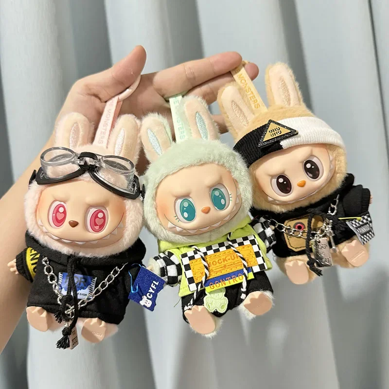 Labubu Doll Clothes Fashion Overalls Labubu Idol V1 V2 Dolls Clothing Accessories 15/17cm Plush Doll Universal