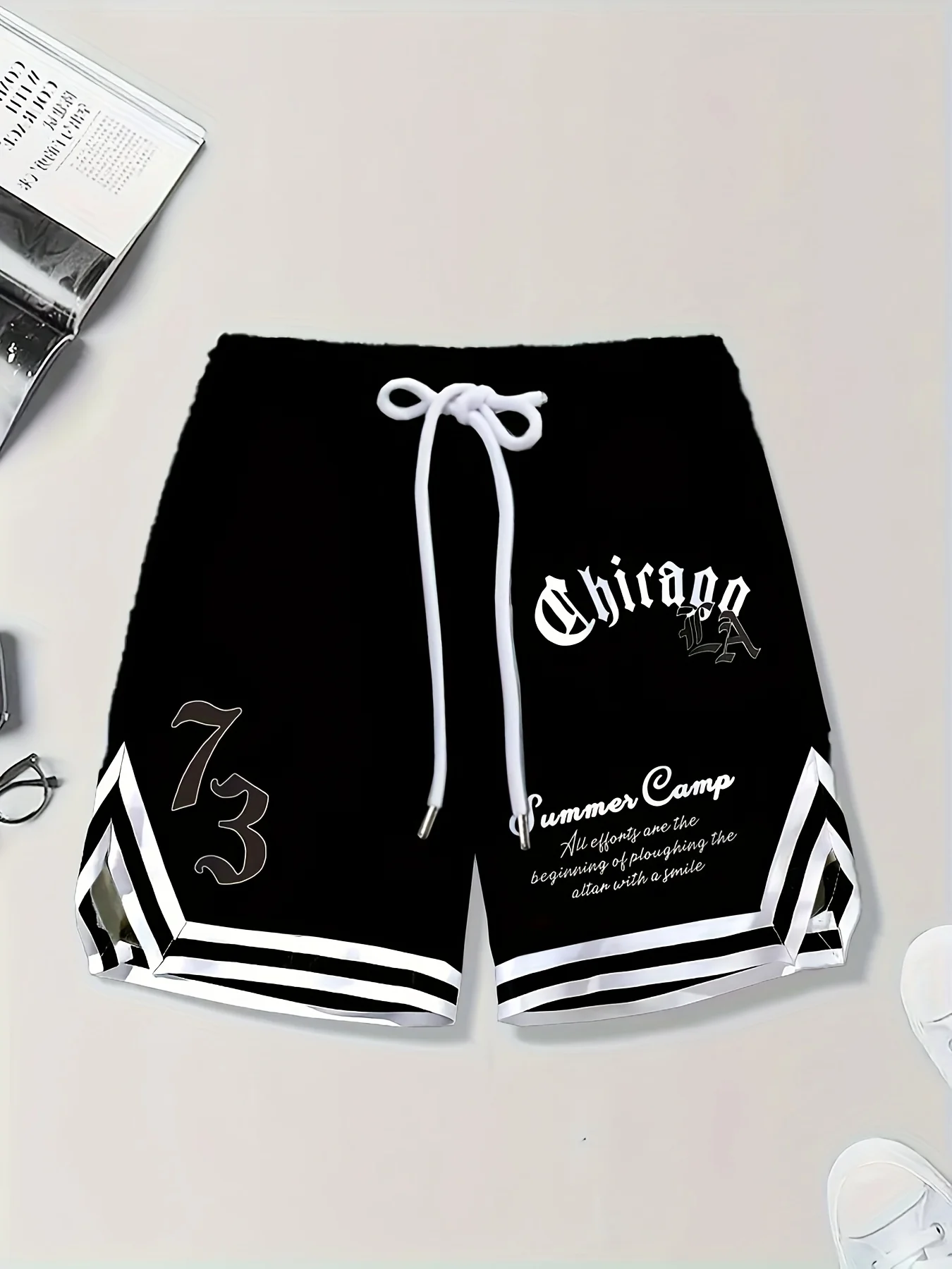 

Summer 2026 new 3D digital printed digital 73 pattern casual, fashionable, soft, comfortable and lightweight men's shorts