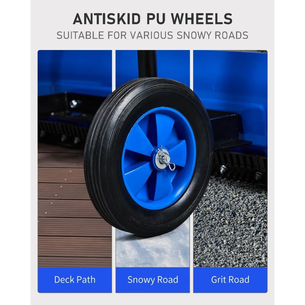 مجرفة أوتفيتا 39 بوصة مع عجلات، إزالة محراث الثلج بعجلات ثنائية الاتجاه للممر والأرصفة مع