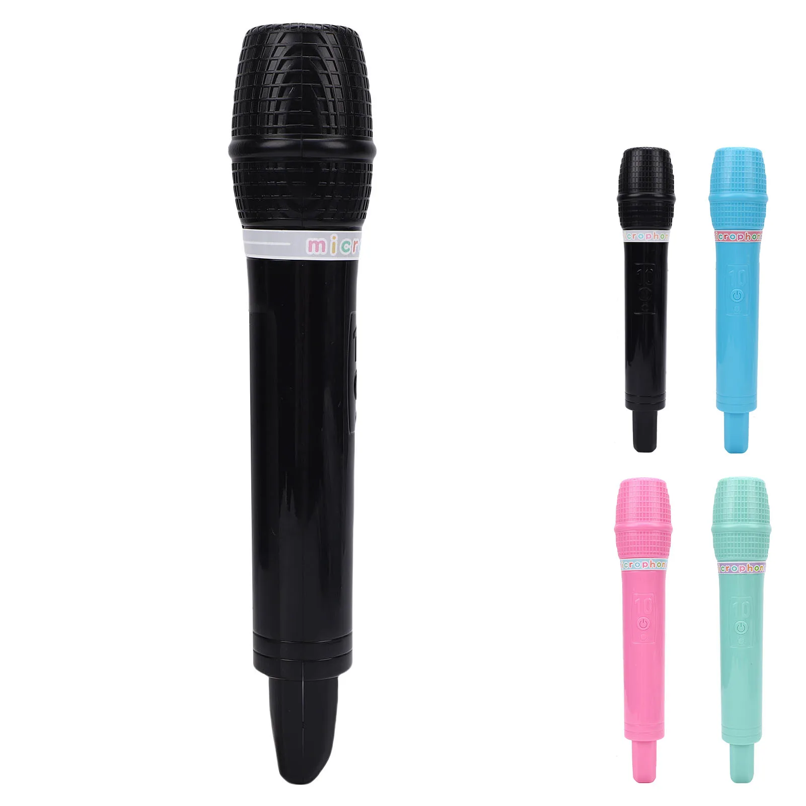 Microphone Toy Plastic Pretend Microphone Prop Simulate Speech Practice Mic for Cosplay Birthday Party Favors Costume Play