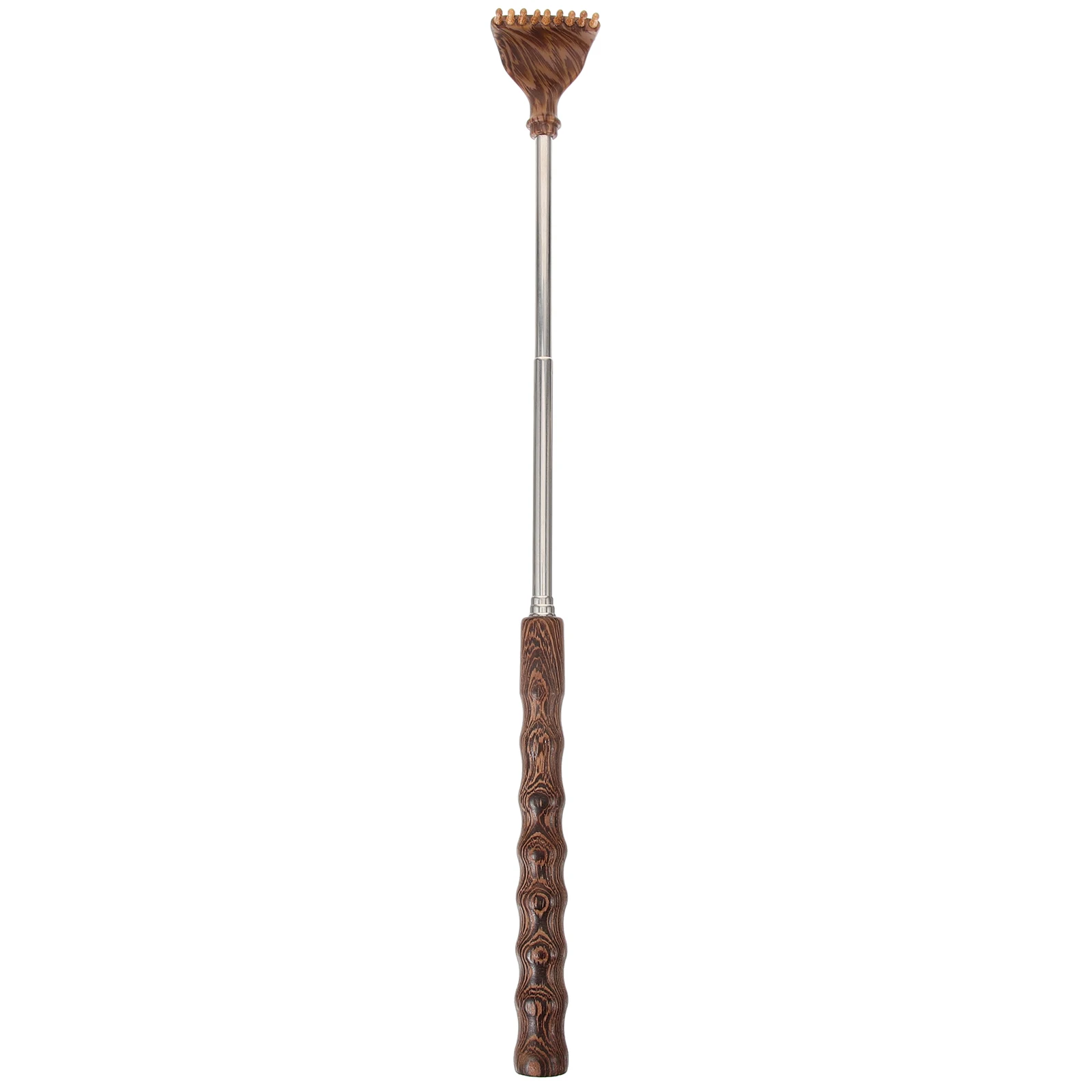 

Portable Back Scratcher Retractable Metal Wood Construction Adjustable Length for Effective Itch Relief on Back Body