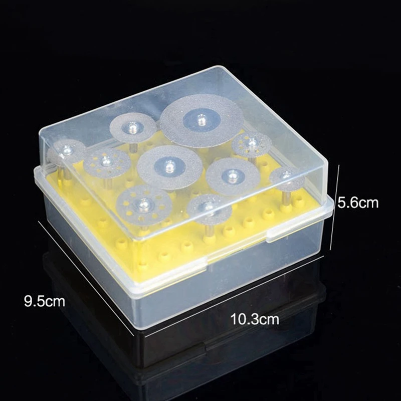 그라인딩 헤드 세트, 연마 로터리 공구, 다이아몬드 파일, 3.0mm 핸들 그라인딩 파일, 10 개