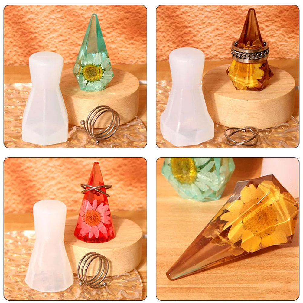 

4 Pcs Ring Holder Making Mold Silicone Jewelry DIY Craft Decorative St Holder Rack Soap C Table nament