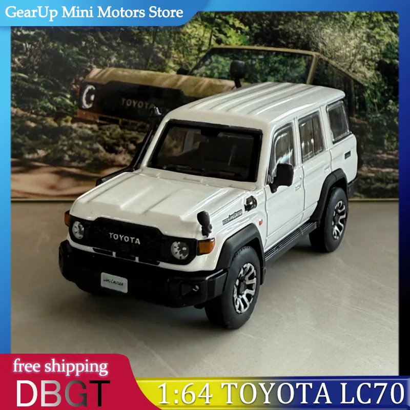 

DBGT 1:64 Toyota Land Cruiser LC70 Пластиковое шасси из сплава Кузов Миниатюрная модель Внедорожник Литье под давлением JDM Коллекционные игрушечные машины в подарок