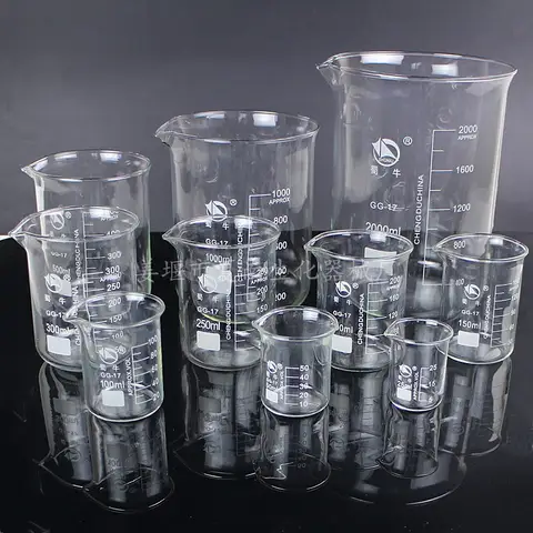 Laboratoryjny zlewka ze szkła borokrzemowego wszystkie rozmiary eksperyment chemiczny Sprzęt laboratoryjny Wszystkie rozmiary250 500 1000 2000 3000 5000 ml