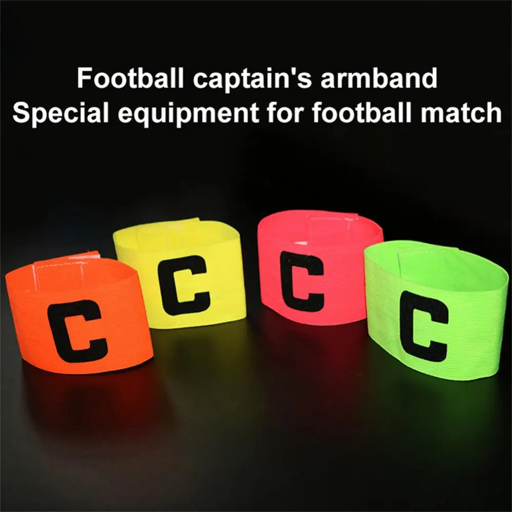 Football Captain Armband Arm Band Leader Competition Soccer Flexible Adjustable Soccer Captain Armband Group Football Training