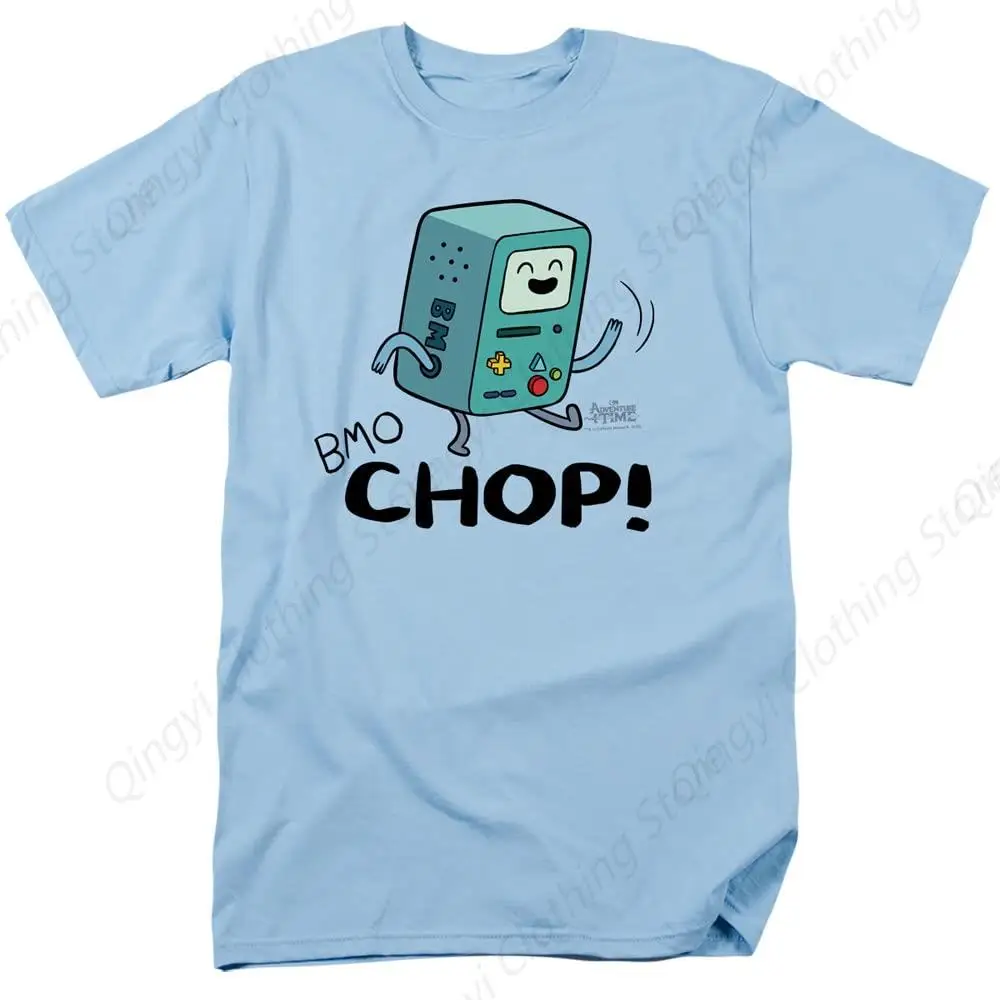 Adventure Time BMO Chop Unisex Adult T Shirt (Small) Light Blue