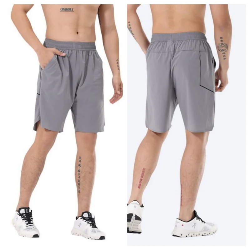 Short de yoga élastique à séchage rapide pour homme, short de course respirant, short d\'entraînement et de fitness, objectifs de sport, été