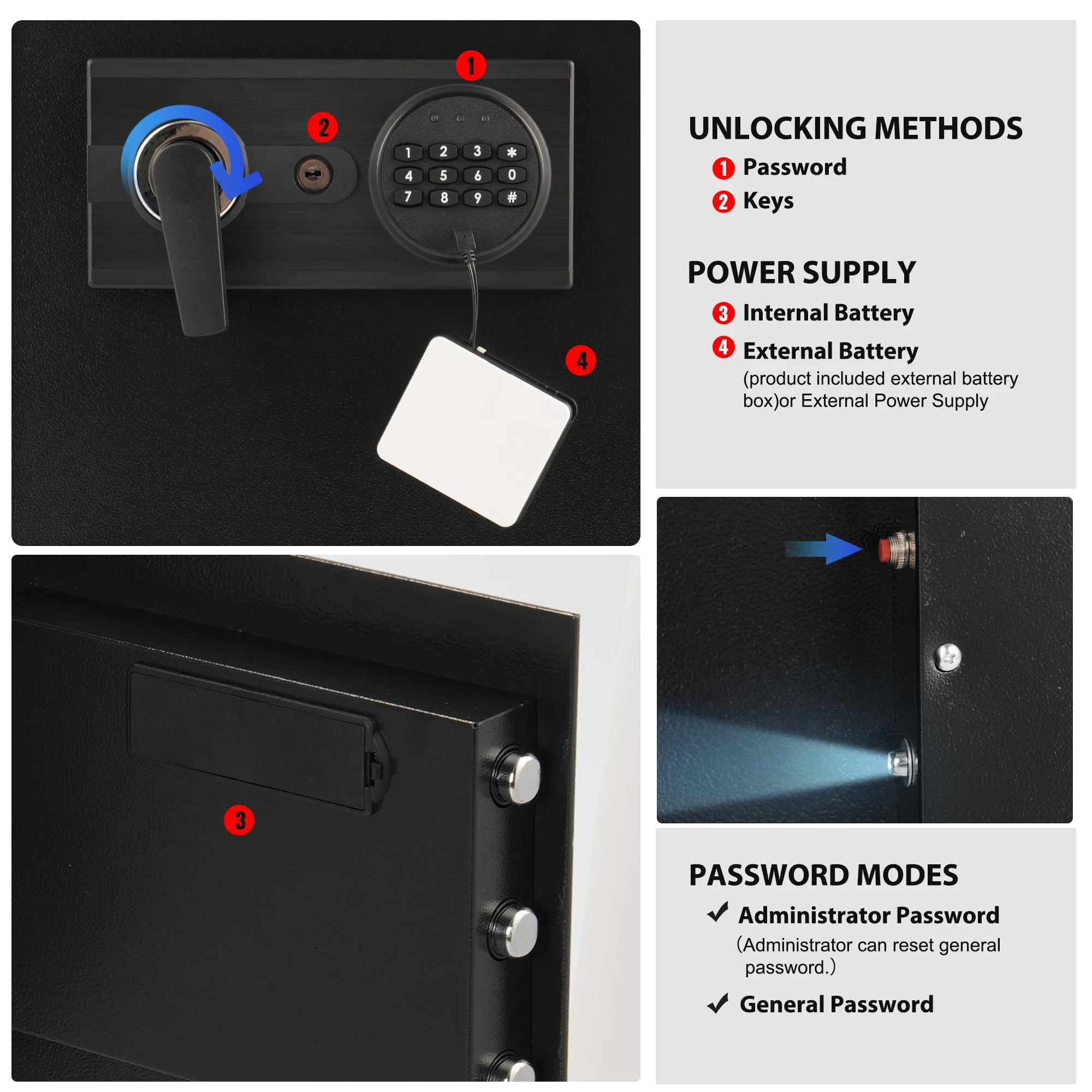 خصومات كبيرة Rengue 2.6 الكفة آمنة مقاومة للحريق مقاوم للماء صندوق مضاد للسرقة فتحة قطرة قفل كومبو 2 مفاتيح للمنزل والمكتب النقدية Docs #5