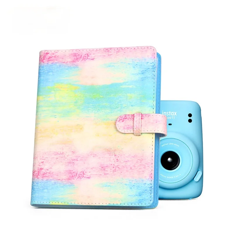 3-Inch 128 Pockets PU Photo Album Illusion Card Album, Business Card Album, Mini Digital Photo Storage Memoir For Mini 11 12 90