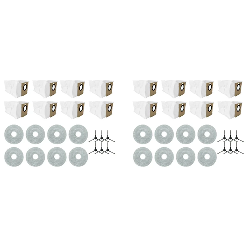 

ABRS-2 Set Replacement Accessory Kit For JONR P20 PRO Robot Vacuum Cleaner Dust Bags Side Brushes Mop Cloth Parts