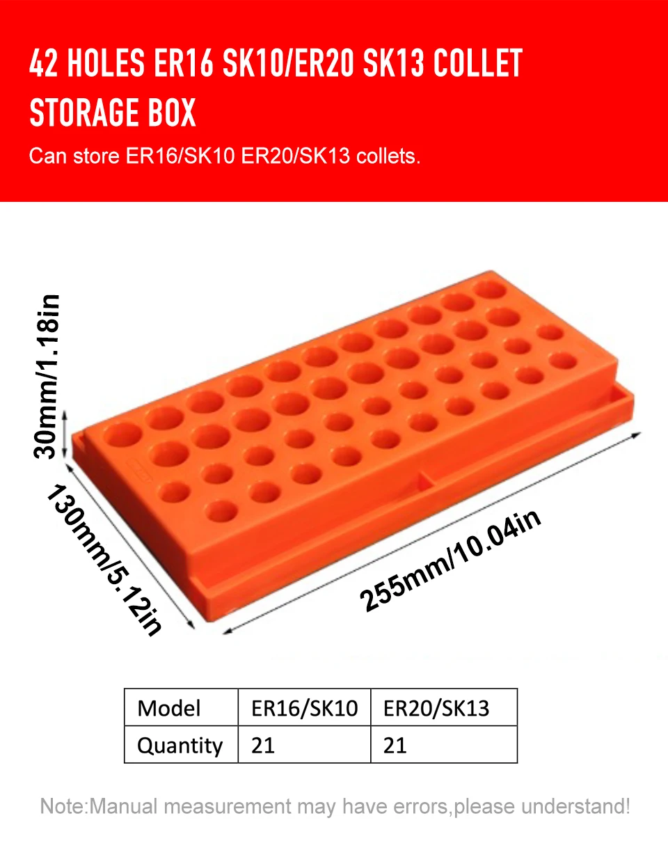 D4-16MM fräser fräser koffer cnc aufbewahrung sbox er16 er20 er32 collet aufbewahrung sbox pp werkzeug halter organisator cnc bearbeitungs zentrum – Detail 6