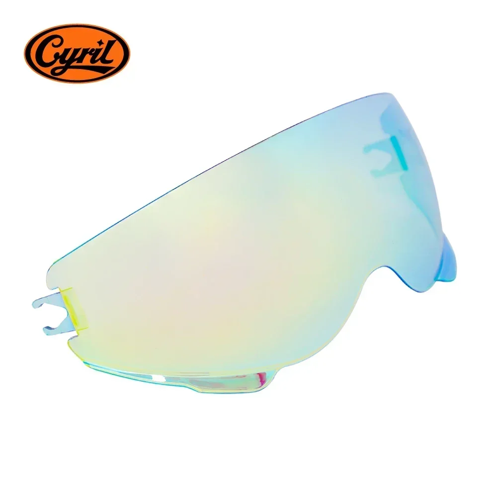 Lente colorida para casco CYRIL TRIANGLE OP12A, gafas para casco de carreras de motocicleta, visera para casco