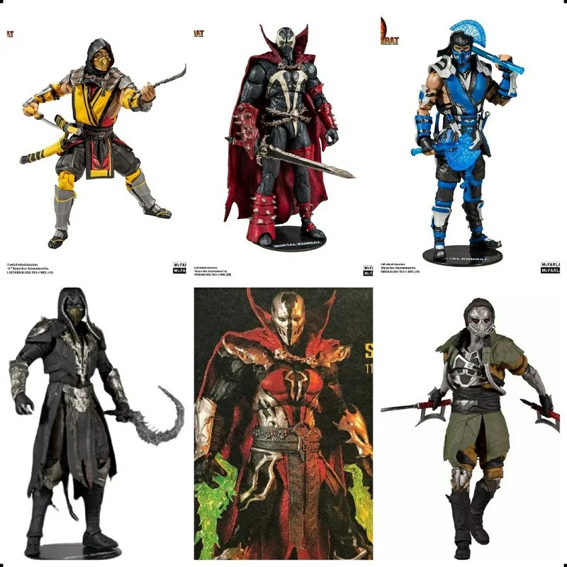 Mortal Kombat Spawn Sub Zero Скорпион Джокер 7 дюймов шарнирная фигурка игрушки 17 см