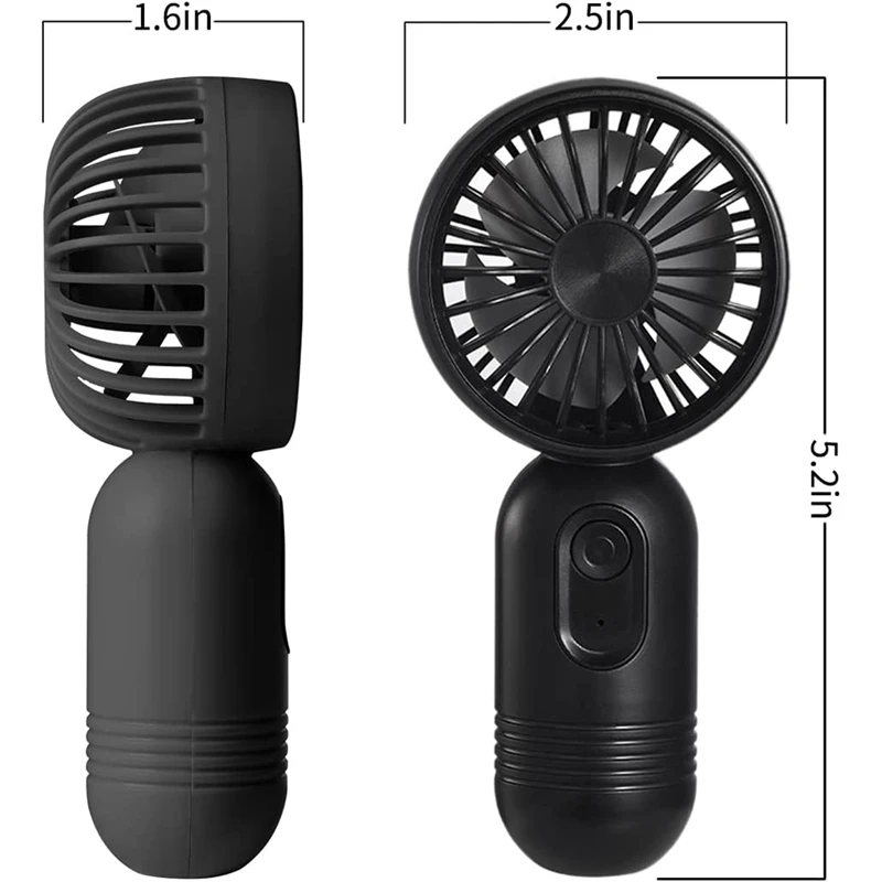 2 pacotes quentes de mini ventilador portátil, ventilador portátil pequeno, ventilador de cílios pessoal alimentado por bateria usb com 3 velocidades
