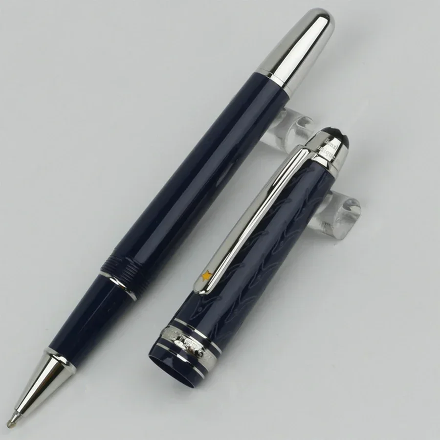 إصدار محدود M النبيذ الأحمر الأزرق المعدن والراتنج # 145 قلم الكرات الدوّارة للترويج للمكتب والمدرسة مع مصمم الأعمال التسلسلي