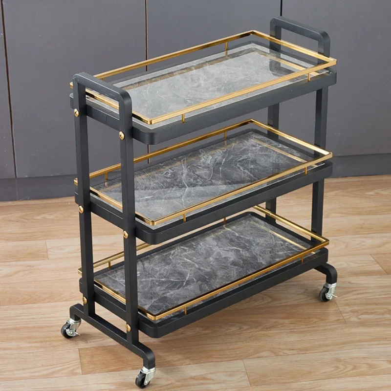 Clinical Service Cart Auxiliary Rolling Tray Furniture Dressing Elegant Hairdresser Luxury Living Room Trolley Iron