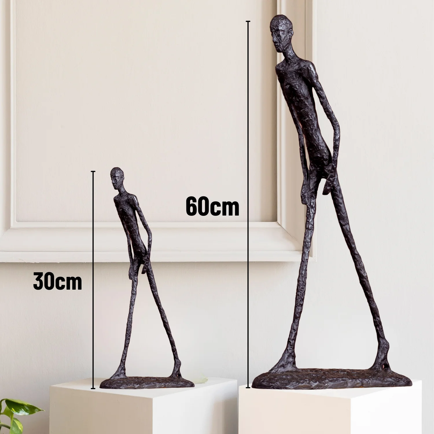 

30cm/60cm Famous Giacometti Bronze Sculpture Abstract Skeleton Walking Man Bronze Statue Hot Casting Famous Replica Art Decor