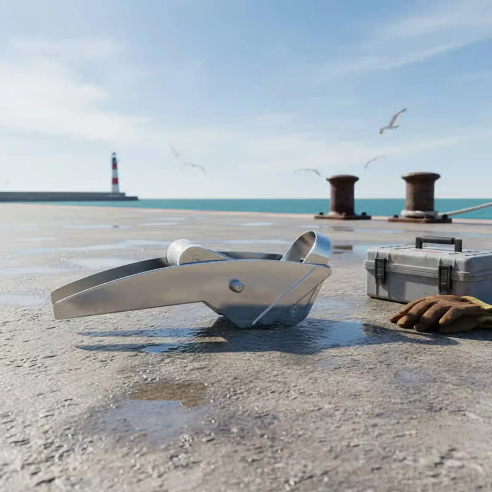 Boat Anchor Support Bracket Corrosion-Resistant Anchor Roller Bracket Long-Lasting Mirror-Polished for Harbor